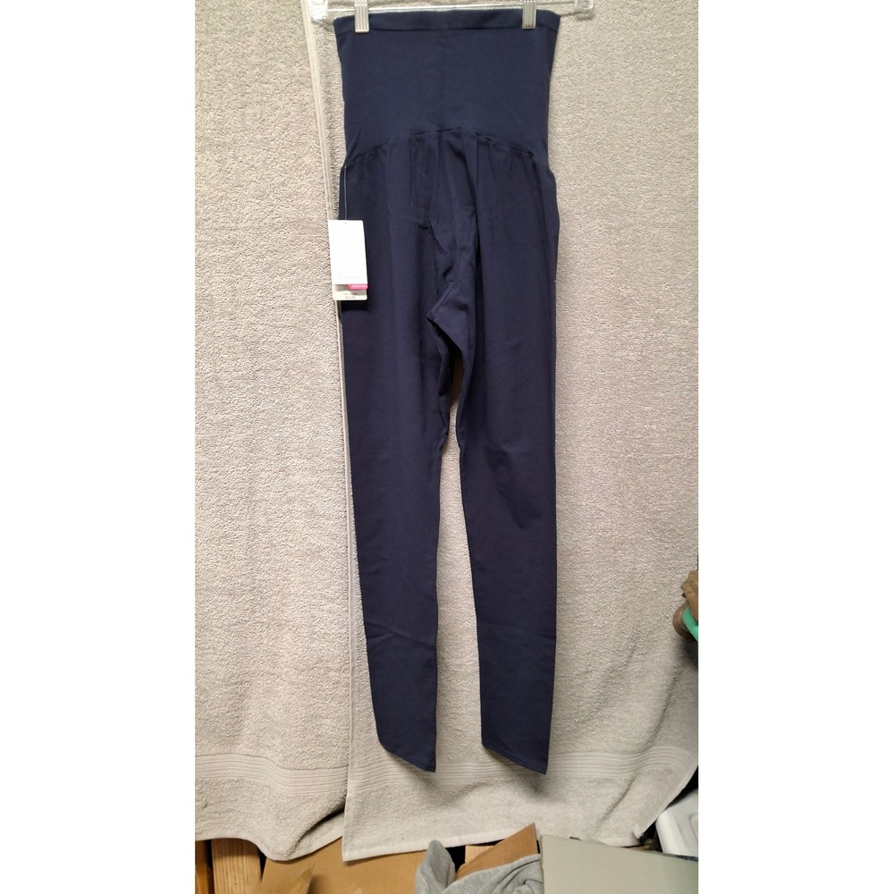Destination Maternity Core Legging Navy Blue High Waist Over BellyExpecting (b7)